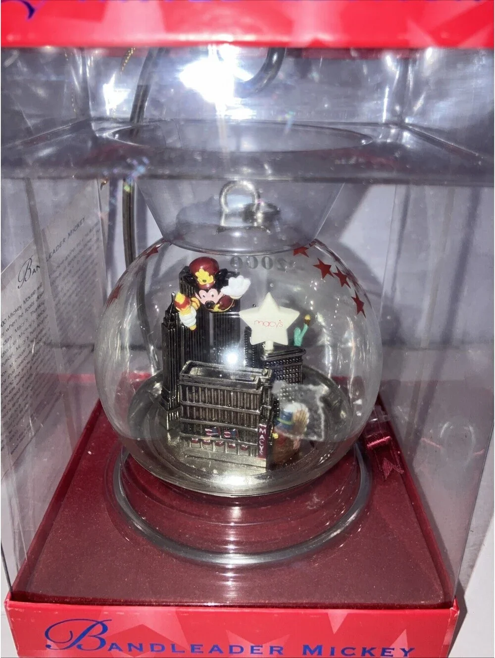VTG 2000 Lenox Disney Bandleader Mickey Silverplated Macy’s NYC Ornament NEW